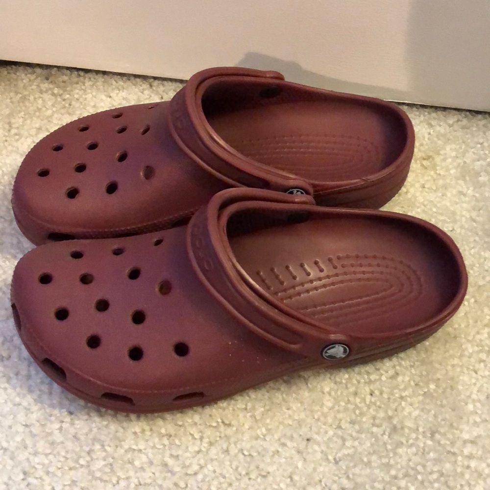 Like New Burgundy Crocs